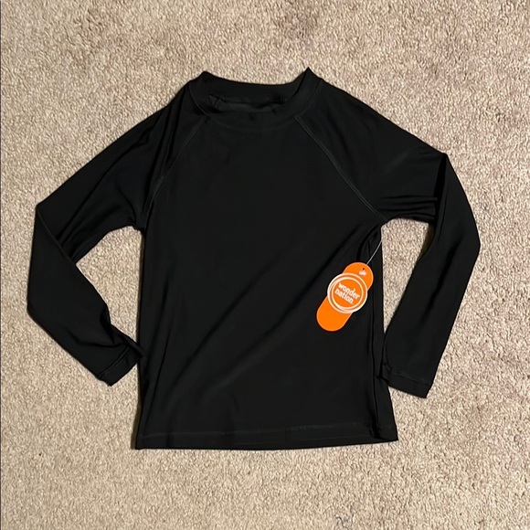 Wonder Nation Black Swim Rashguard - Picture 1 of 2